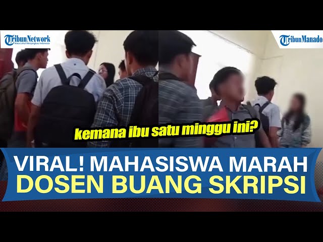 VIRAL! Mahasiswa Emosi Dosen Buang Skripsi Usai Diprotes Tanda Tangan Delay