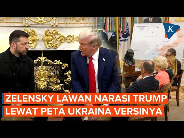 Trump dan Zelensky “Bertarung” soal Peta Ukraina di Gedung Putih