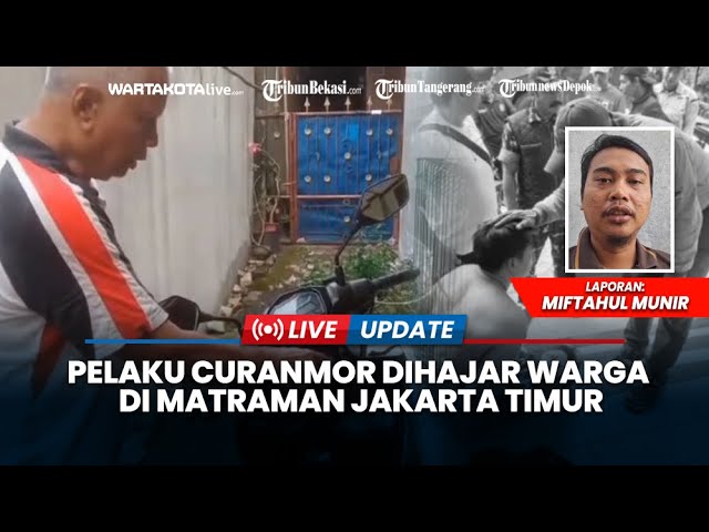 Warga Matraman Jaktim Tangkap Pelaku Curanmor, Dirujak Sampai Babak Belur