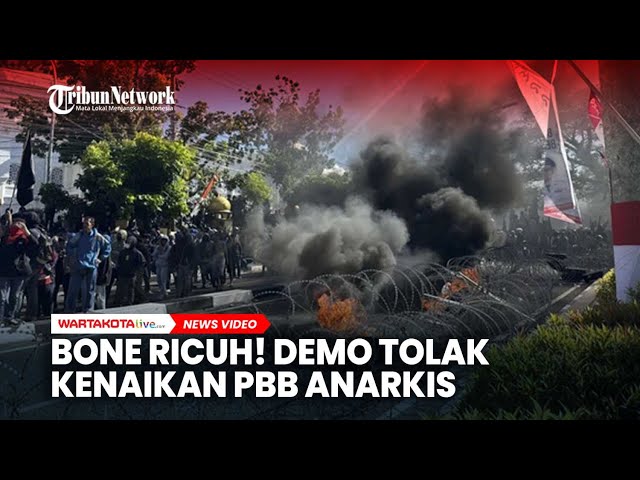 BONE RICUH! Demo Tolak Kenaikan PBB Anarkis, Bupati Enggan Temui Massa