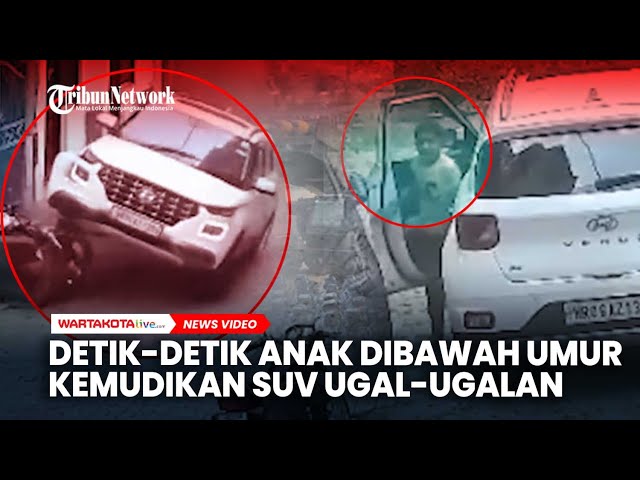 NGERIH! DETIK-DETIK Anak di Bawah Umur Kemudikan SUV Ugal-ugalan