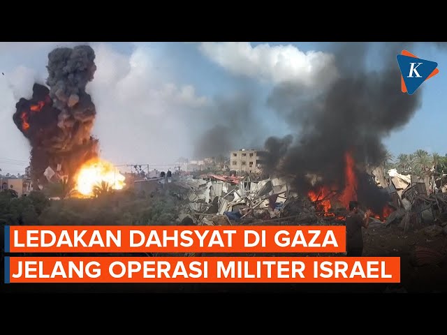 Momen Ledakan “Mencekam” di Gaza Jelang Operasi Penaklukan oleh Israel