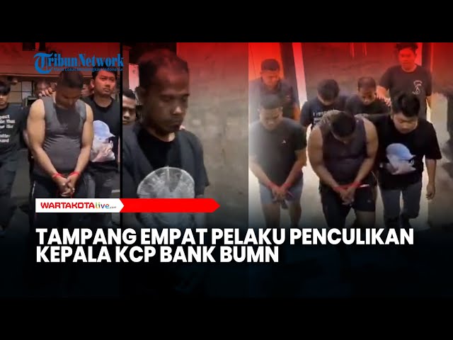 Tampang Empat Pelaku Penculikan Kepala KCP Bank BUMN Usai Diamankan Resmob Polda Metro Jaya