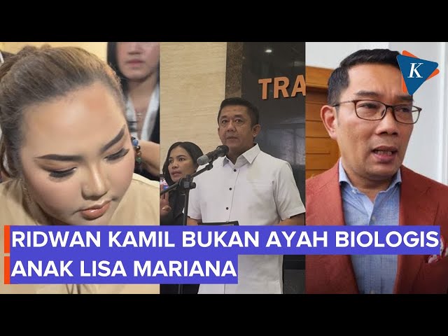Hasil Tes DNA Ridwan Kamil Tak Identik dengan Anak Lisa Mariana