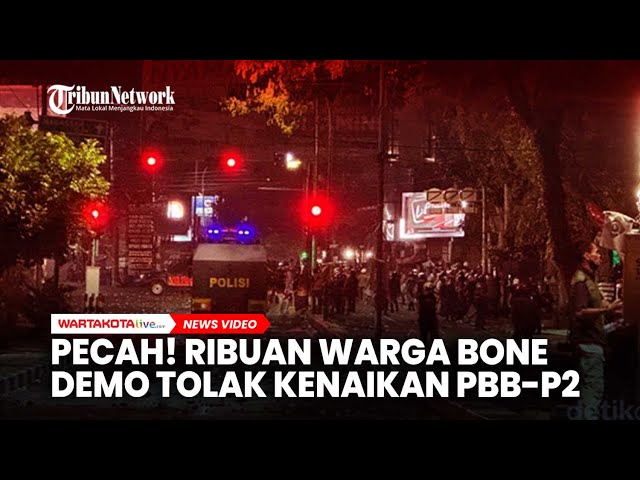 PECAH! Ribuan Warga Bone Tolak Kenaikan PBB-P2 300 Persen dengan Aksi Bakar Ban