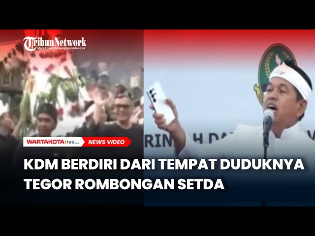 SONTAK KDM Berdiri dari Tempat Duduknya Tegor Rombongan Setda Gegara Ganggu Kirab Budaya HUT Jabar