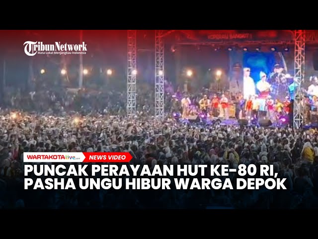 Puncak Perayaan HUT ke-80 RI, Pasha Ungu Hibur Warga Depok