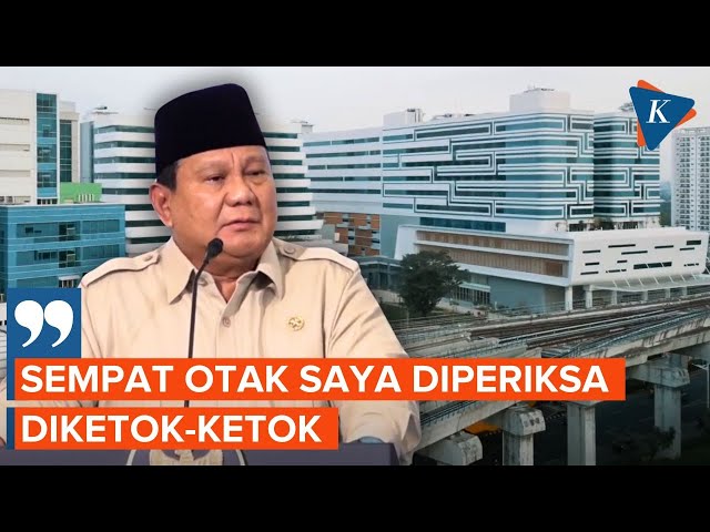 Prabowo Subianto Kenang Pengalaman Personal saat RSPON Diresmikan: Otaknya Pernah Diketok oleh Dokter Mahar Mardjono