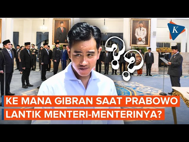 Tak Ada di Istana, Ke Mana Gibran Saat Prabowo Lantik Menterinya?
