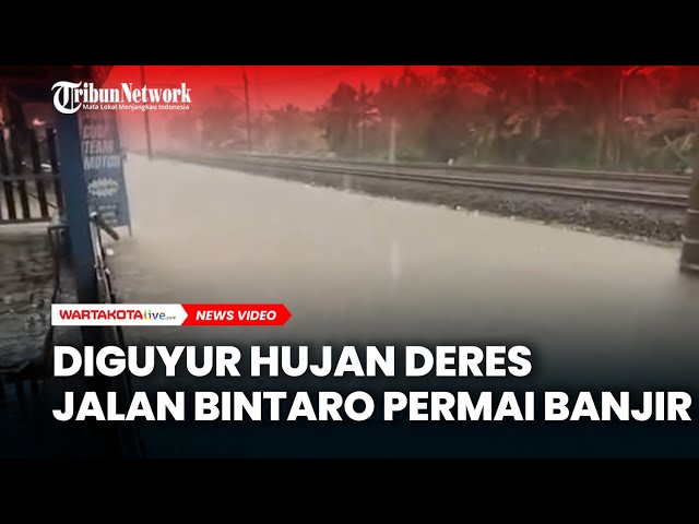 Diguyur Hujan Deres Jalan Bintaro Permai Banjir