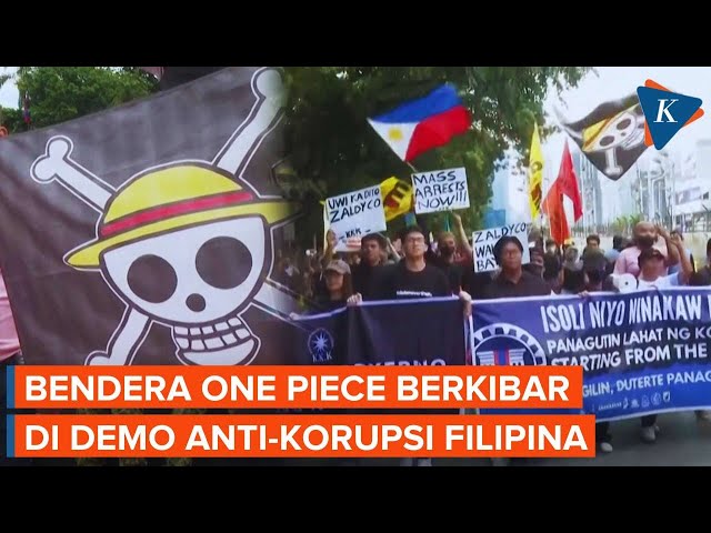Warga Filipina Kibarkan Bendera One Piece Saat Demo Anti-Korupsi
