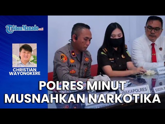 Polres Minut Musnahkan Barang Bukti Narkotika Pertama di Tahun 2025