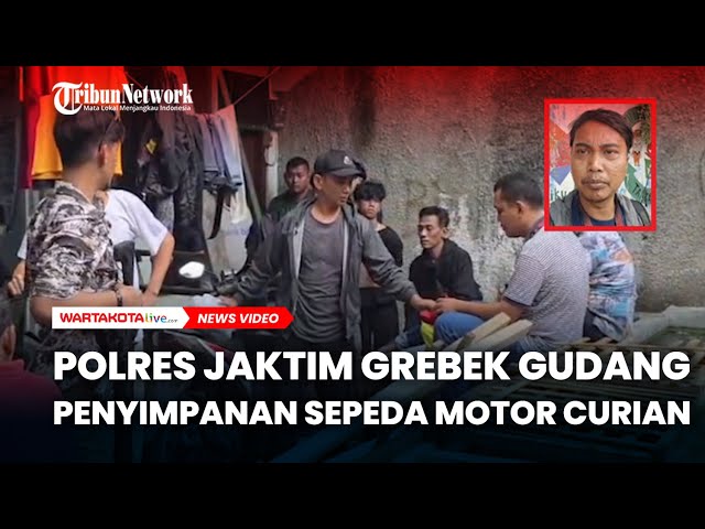 Unit Ranmor Polres Jaktim Grebek Gudang Penyimpanan Sepeda Motor Curian