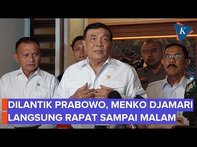 Menko Polkam Djamari Langsung Rapat sampai Malam Usai Dilantik, Pulang Duduk di Kursi Depan