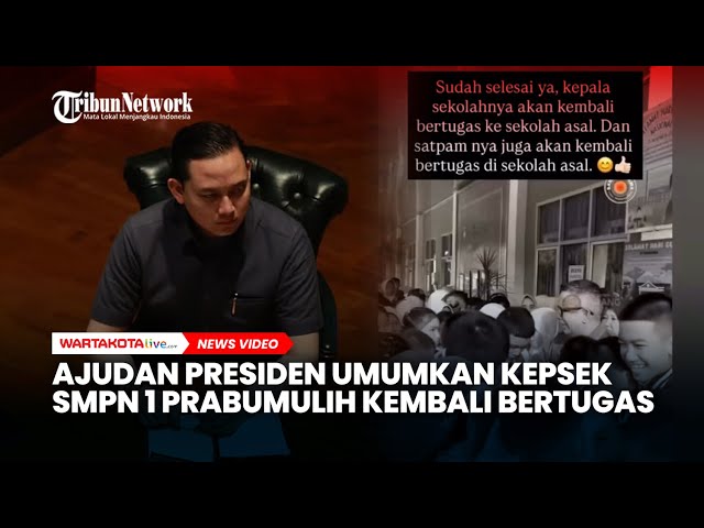 Ajudan Presiden Umumkan Kepala Sekolah Prabumulih Kembali Bertugas