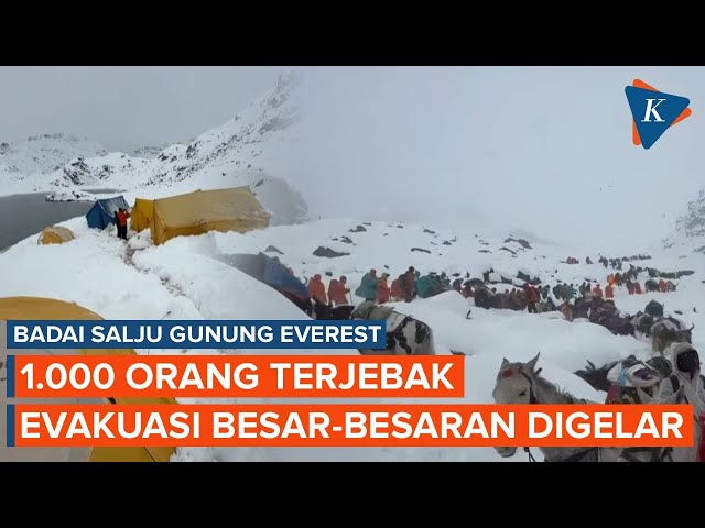 Badai Salju Terjang Everest di Luar Perkiraan, 1.000 Pendaki Terjebak!