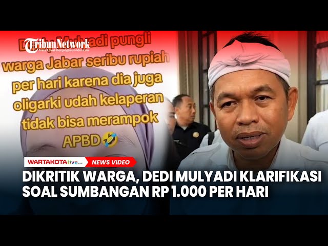Tanggapan Santai Dedi Mulyadi Dituduh Pungli hingga Korupsi Gegara Gerakan Rp1000 per Hari