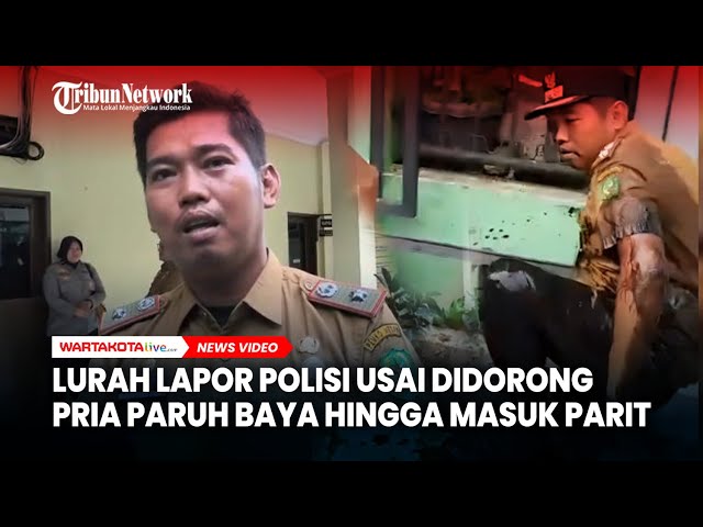 Lurah Lapor Polisi usai Didorong Pria Paruh Baya hingga Masuk Parit