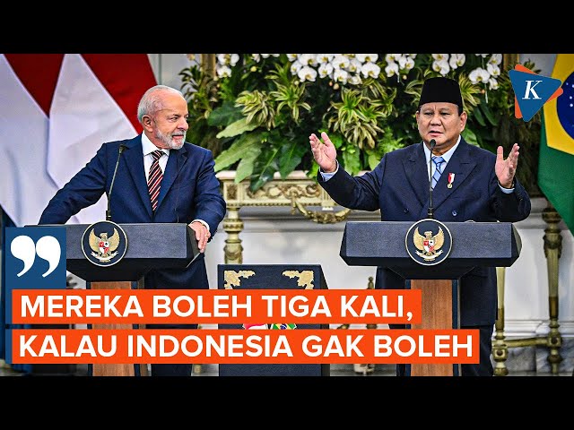 Tawa Pecah! Saat Prabowo Lempar Canda 3 Periode di Depan Presiden Brasil