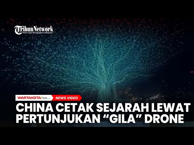 China Kembali Cetak Sejarah Dunia dengan Pertunjukan Drone Spektakuler