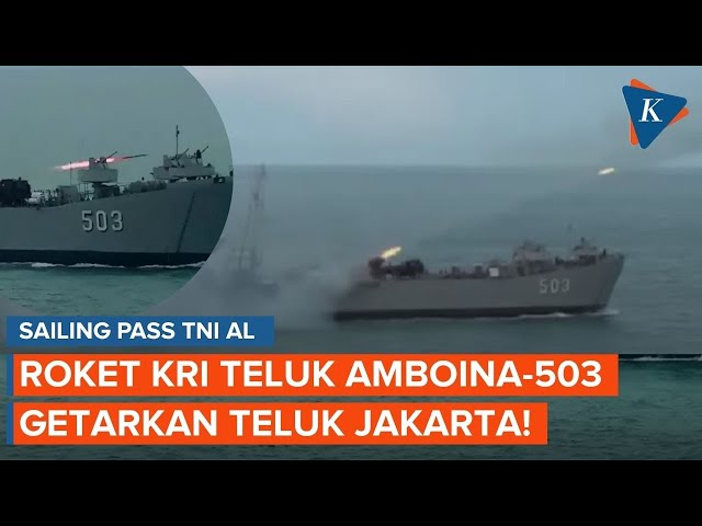 Momen Detik-detik KRI Teluk Amboina-503 Hujani Teluk Jakarta dengan Roket MLRS RM-70 Grad
