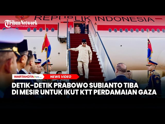 Detik-detik Prabowo Subianto Tiba di Mesir untuk Ikut KTT Perdamaian Gaza