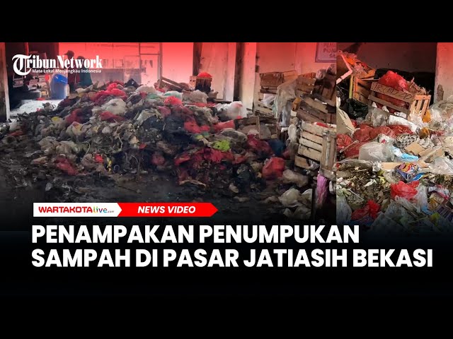 Dua Minggu Tidak Diangkut, Begini Penampakan Tumpukan Sampah di Pasar Jatiasih Bekasi