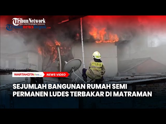 Sejumlah Bangunan Rumah Semi Permanen Ludes Terbakar di Matraman