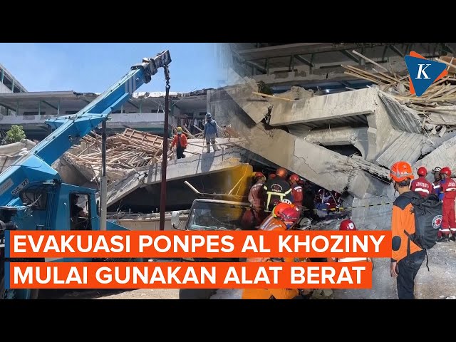 Evakuasi Korban Ponpes Al Khoziny Sidoarjo Mulai Gunakan Alat Berat
