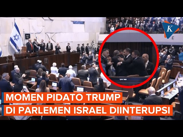 Momen Pidato Trump di Parlemen Israel Diinterupsi, Dua Anggota Knesset Diusir