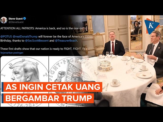 AS Pertimbangkan Cetak Koin 1 Dollar Bergambar Trump, Begini Penampakannya