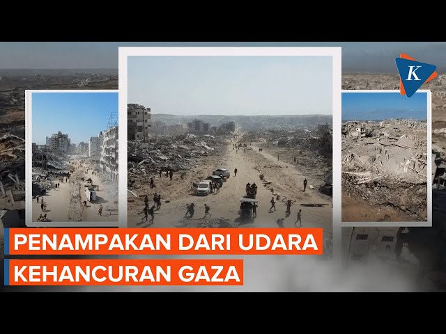 Penampakan Gaza dari Udara Usai Dibombardir Israel Selama 2 Tahun