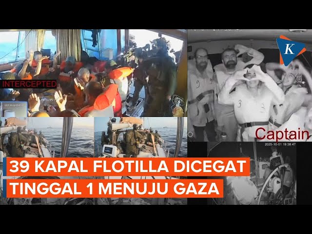 39 Kapal Flotilla Dicegat Israel, 1 Lolos tapi Hilang Kontak