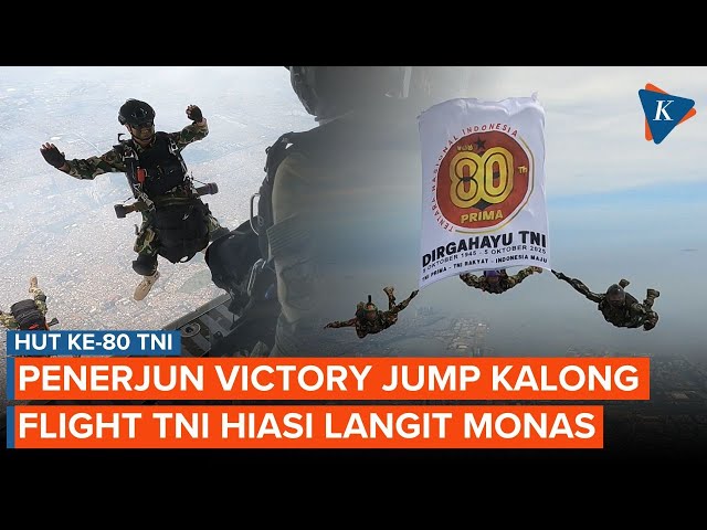 Momen Gladi Bersih Peterjun Victori Jump dari 7.000 Kaki Agl di Monas