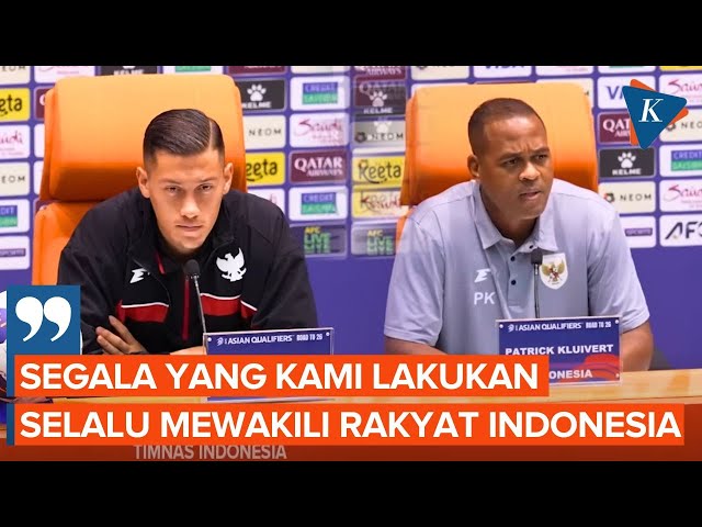 [FULL] Jelang Laga Lawan Arab, Idzes: Kami Mewakili Rakyat Indonesia