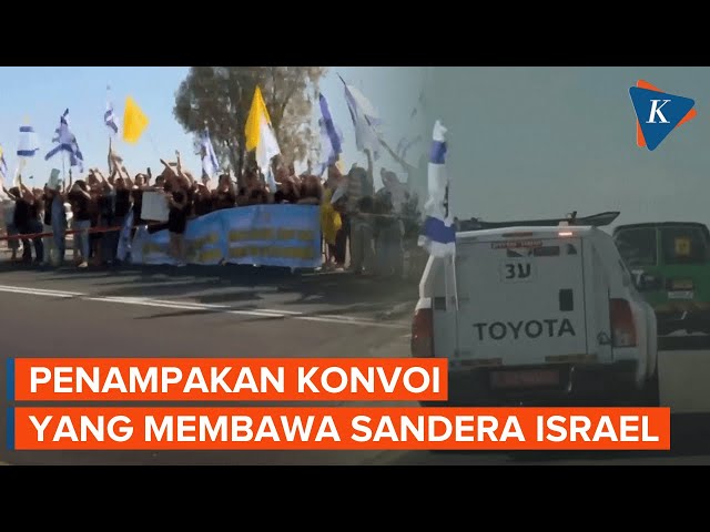 Konvoi Mobil Bawa Sandera Israel Lewati Perbatasan Gaza, Disambut Ratusan Warga