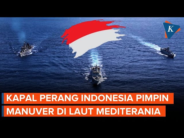Momen KRI Sultan Iskandar Muda Pimpin Manuver Kapal Perang 4 Negara di Laut Mediterania