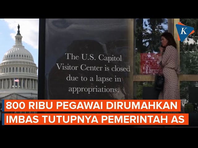 Pemerintah AS Tutup, 800 Ribu Pegawai Federal Dirumahkan Tanpa Gaji