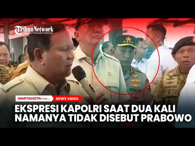 Tatapan Tajam dan Ekspresi Kapolri dua Kali Namanya Tidak Disebut Prabowo Saat Pantau Tambang Ilegal
