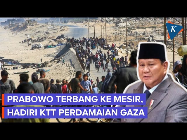 Prabowo Terbang ke Mesir, Hadiri KTT Perdamaian Gaza