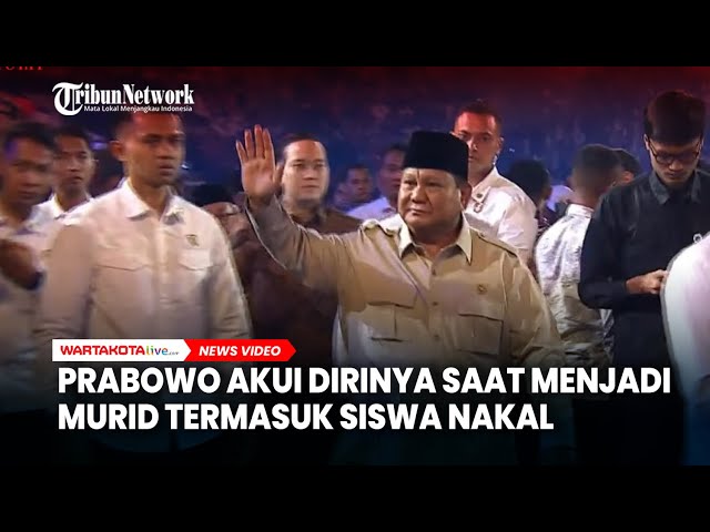 Prabowo Akui Pernah Nakal di Sekolah dan Sebut Ketegasan Guru Membentuk Karakter Dirinya Sekarang