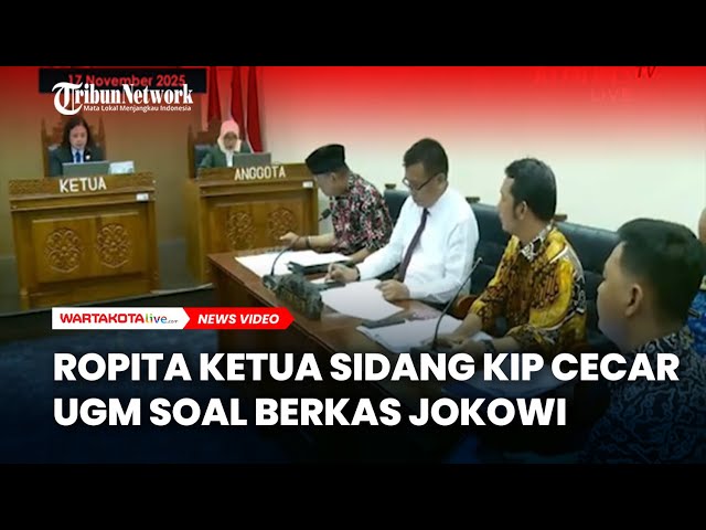 Tegas dan Berani! Ropita Ketua Sidang KIP Cecar UGM soal Berkas Jokowi