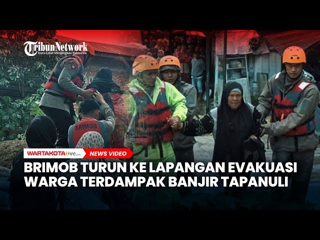 Terjang Banjir dan Lumpur, Brimob Turun Langsung ke Lapangan Evakuasi Warga Terdampak