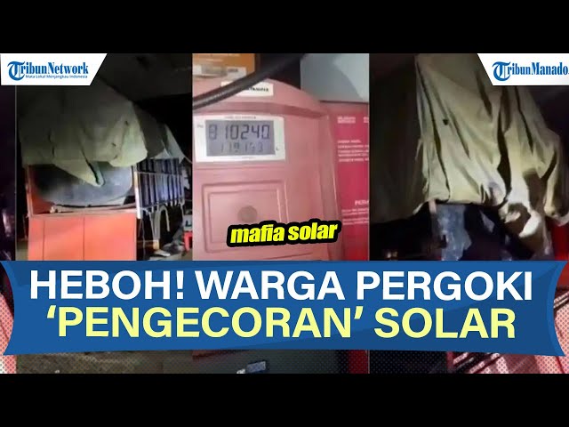 Viral Digerebek Warga! Detik-Detik Truk Timbun Solar Subsidi di SPBU Lampung