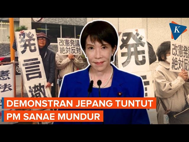 Demonstran Jepang Tuntut PM Sanae Mundur Imbas Komentar Picu Konflik dengan China