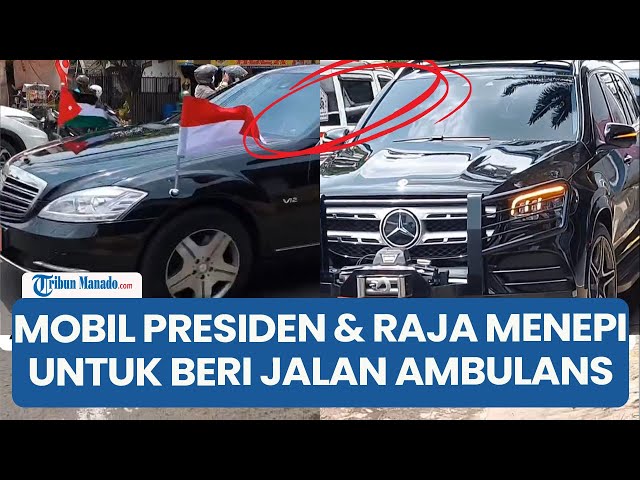 Mobil Presiden Prabowo dan Presiden Yordania Menepi saat Berpapasan dengan Ambulans