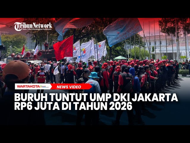 Demo Buruh di Balai Kota, Tuntut UMP Jakarta 2026 Rp6 Juta