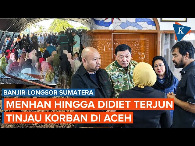 Menhan Sjafrie, Panglima TNI hingga Putra Prabowo “Turun Tangan” di Aceh Salurkan Bantuan