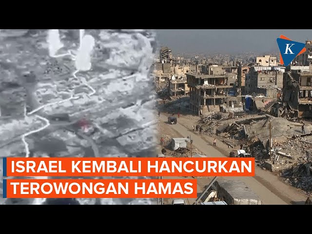 Detik-detik Israel Hancurkan Terowongan Hamas di Gaza