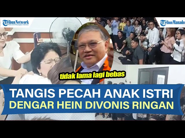 Tangis Pecah Anak Istri dengan Hein Arina Divonis Ringan, Mars GMIM Berkumandang